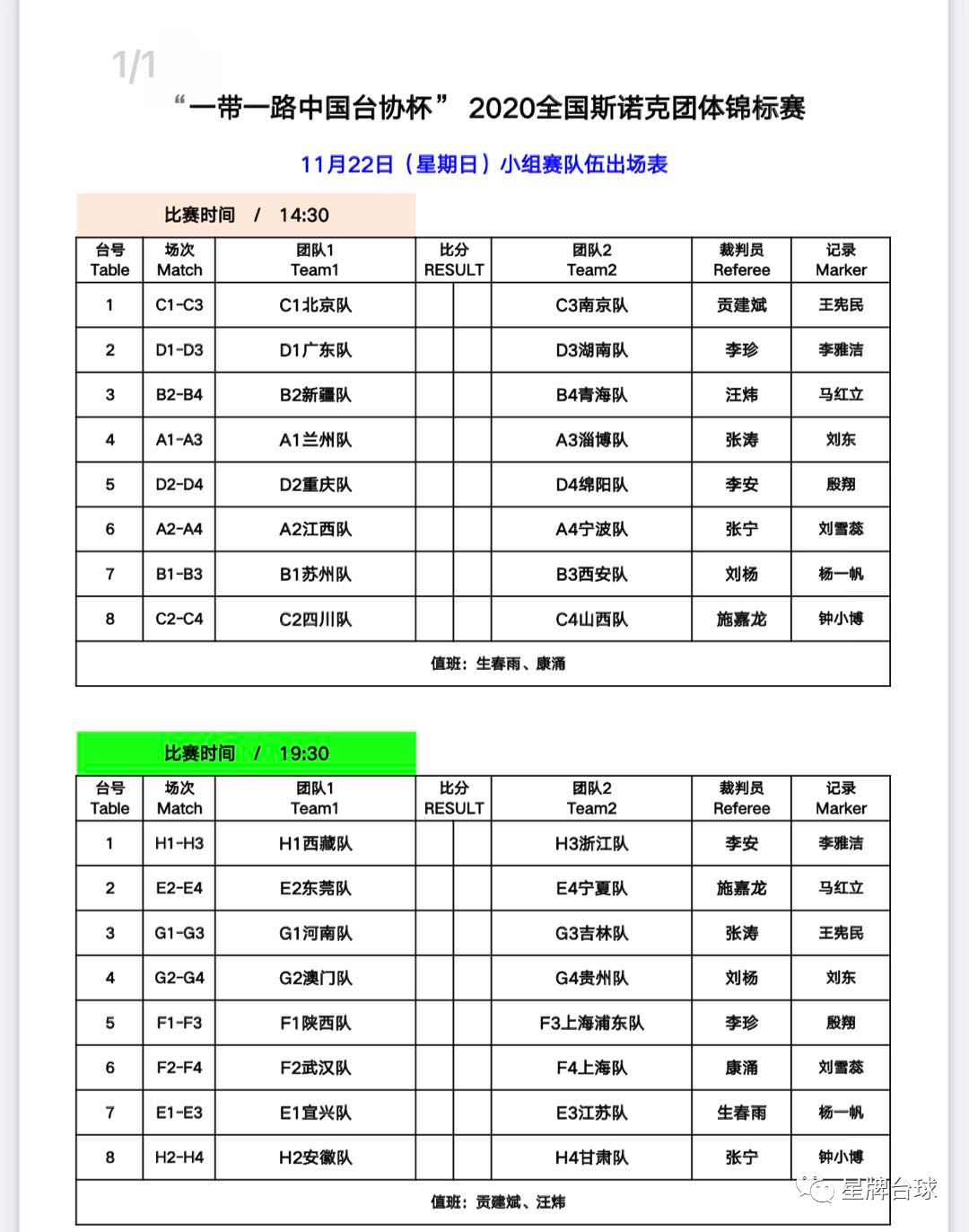 全国斯诺克团体锦标赛首日：北京台协星牌队取开门红