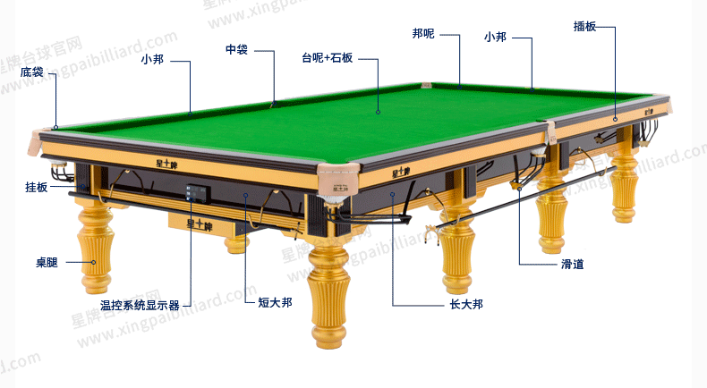 星牌英式台球桌S101型号